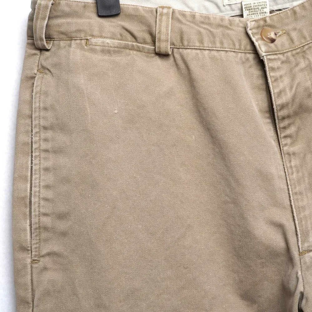 Vintage Banana Republic Khakis Flat Front Relaxed‎ Fit Tapered Size 34